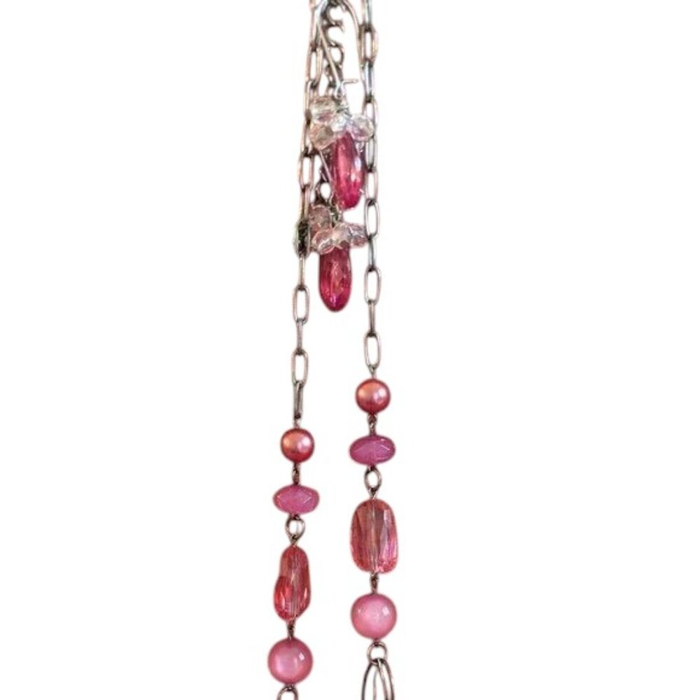 Pink Necklace and Earring Set NWOT  Free Bracelet Included